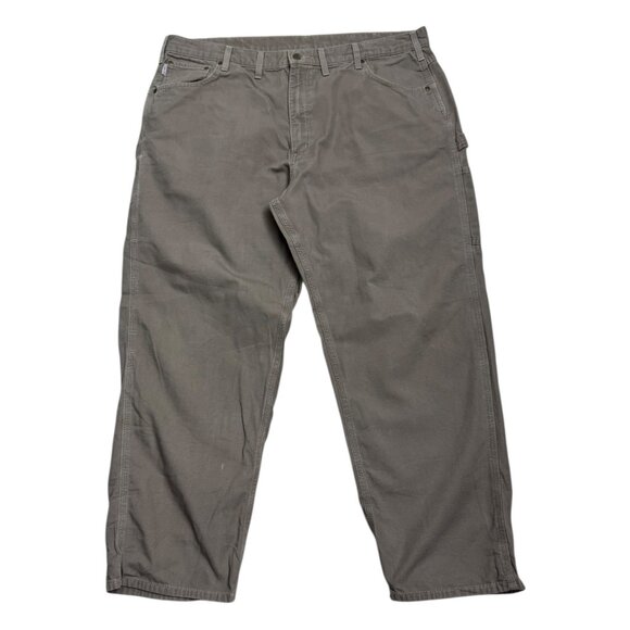 CARHARTT Loose Fit Brown Casual Work Baggy Khaki Pants Mens 42x32 - Picture 2 of 7